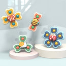 A6 Baby Sucker Rotary Toys Fun Fingertip Spinning Top Bathing Water Toys(Bee + Snail + Butterfly + Lachaou Worm)