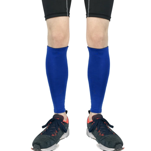 2 PCS Sports Breathable Compression Calf Protector Riding Running Football Basketball Mountaineering Protective Gear, Specification: XL (Blue)