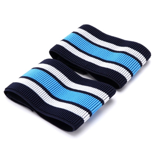 5 Pairs Mountain Bike Bicycle Outdoor Cycling Belt Striped Legs With Elastic Band(Blue )