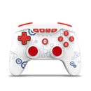 Wireless 6-Axis Gamepad Bluetooth Dual Vibration Controller For Switch Pro, Product color: White Blue Gear + Red Button