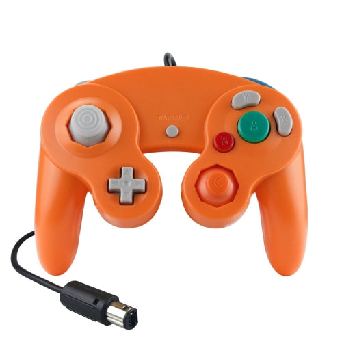 2 PCS Single Point Vibrating Controller Wired Game Controller For Nintendo NGC / Wii, Product color: Orange