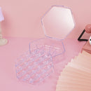 2 PCS Double-Layer Large-Capacity Jewelry Box With Lid Plastic Transparent Earring Storage Box(Transparent white)