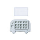 2 PCS Cartoon Silicone Ice Box With Lid Complementary Food Puree Cheese Chocolate Jelly Mold, Specification: Bus (Blue)