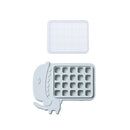 2 PCS Cartoon Silicone Ice Box With Lid Complementary Food Puree Cheese Chocolate Jelly Mold, Specification: Dinosaur (Blue)