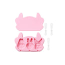 3 PCS Cartoon Ice Cream Mold Silicone Cartoon Homemade Baking Popsicle Mold With Lid, Specification: 3 Magic Bunny (Pink)