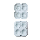 2 PCS Skull Ice Tray Silicone Mold Bar DIY Funny Ice Box(Blue)