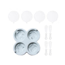 2 PCS Homemade Cartoon Animal Shape DIY Popsicle Ice Cream Mold With Lid Silicone Ice Tray, Specification: 4 Even (Blue)
