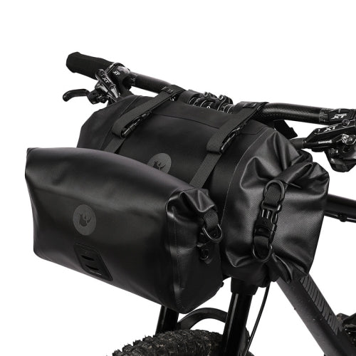 Rhinowalk X21998 Full 12L Waterproof Large Capacity Front Hanging Bag Off-Road Long-Distance Cycling Bag(Black)