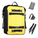Rhinowalk Multi-Function Motorcycle Rear Seat Bag Combination Rear Shelf Pannier, Colour: Yellow 20L