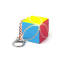 2 PCS Mini Keychain Rubik Cube Decompression Toy Maple Leaf Keychain