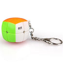 2 PCS Mini Keychain Rubik Cube Decompression Toy Second-order Keychain