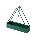 2 PCS Simple Hangable Wrought Iron Mosquito Coil Holder Portable Fireproof Mosquito Coil Tray Incense Burner Ornaments Triangle ( Ink Green)