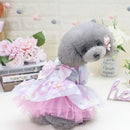 Dog Clothes Small Dog Skirt Spring And Summer Flower Skirt, Size: L(Pink)
