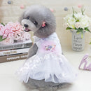 Pet Clothes Dog Spring Summer Cartoon Fresh Starfish Skirt, Size: L(White)