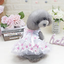 Pet Clothing Dog Skirt Spring And Summer Wedding Dress Skirt Double Heart Skirt, Size: L(Pink)