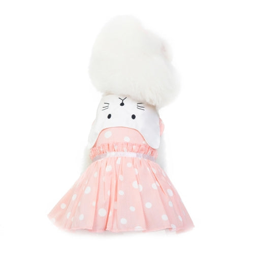 Pet Clothing Dog Cat Dress Spring And Summer Pet Skirt, Size: S(Pink)