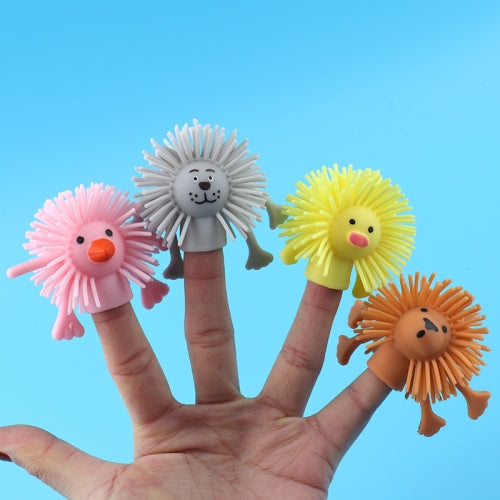 20 PCS TPR Small Animal Finger Doll Soft Rubber Kindergarten Hand Puppet Toys, Random Color and Style Delivery