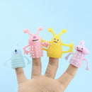 24 PCS TPR Luminous Small Monster Finger Doll Soft Rubber Mini Finger Cover Toys, Random Color And Style Delivery