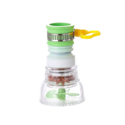 10 PCS Universal Faucet Pressurized Shower Nozzle Retractable Rotating Hot And Cold Dual-Use Splash-Proof Faucet(Green)