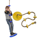 Children Swing Climbing Rope Big Small Disc Sling Rope Swing,Random Color Delivery