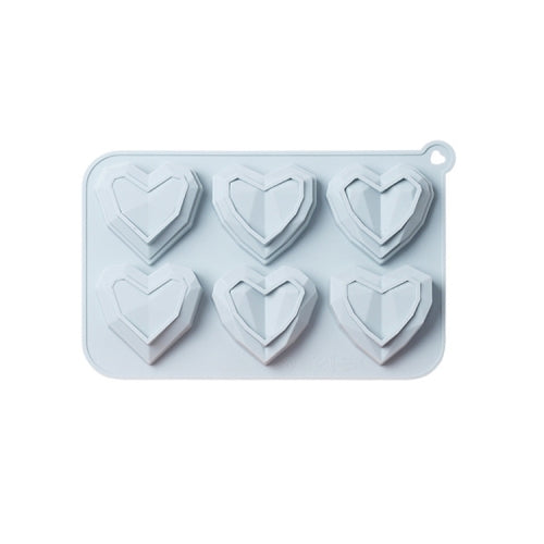 2 PCS Three-Dimensional Love Silicone Cake Baking Mold DIY Popsicle Mold(Blue)