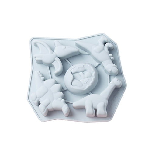 2 PCS Dinosaur Ice Tray Mold Baking Cake Pudding Chocolate Mold(Blue)