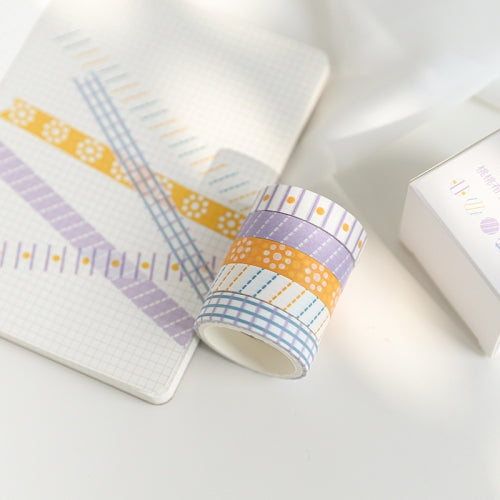 4 PCS Basic Hand Account Book Material Decoration Sticker Set Random Style Delivery