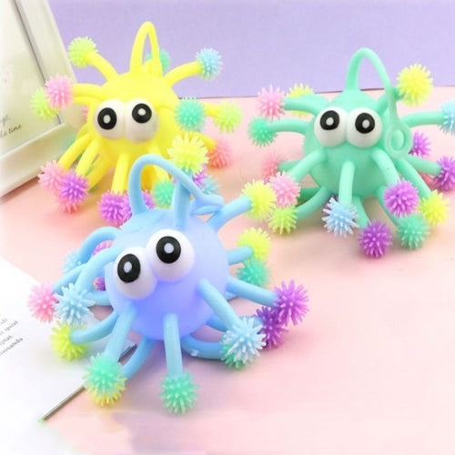 3 PCS Vent Ball Children Toys Light Ball Snowflake Pinch Funny, Color Random Delivery, Size: Small