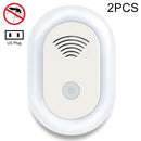 2 PCS Ultrasonic Insect Repellent Night Light Mosquito Killer, Product specifications: US Plug(Icon)