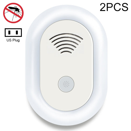2 PCS Ultrasonic Insect Repellent Night Light Mosquito Killer, Product specifications: US Plug(Icon)