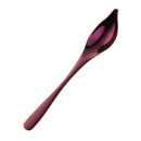 Household Kitchen Stainless Steel Seasoning Spoon 304 Thickened Tip Oil Spoon Mounting Spoon,Color: Purple