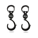 JOYREN 2 Sets Baby Stroller Non-Slip And Durable Hook(Black)