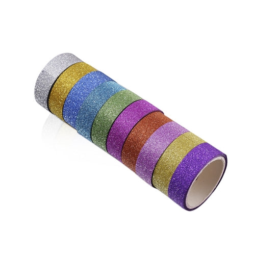 6 Sets 15mmx3m Gold Onion Tape Decorative Stickers Handmade Decorative Material Tape Color Random Delivery(Pure Color)