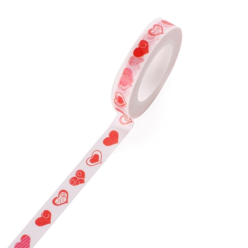20 Rolls 8mmx10m Paper Tape Hand Ledger Decoration Sticker(Red Love SM-11)