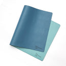 Double-Sided Leather Table Mat Waterproof Enlarged Mouse Keyboard Pad, Pattern: 8203 Dark Blue+Light Blue
