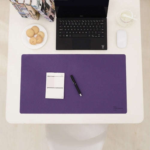 Double-Sided Leather Table Mat Waterproof Enlarged Mouse Keyboard Pad, Pattern: 8142 Deep Purple