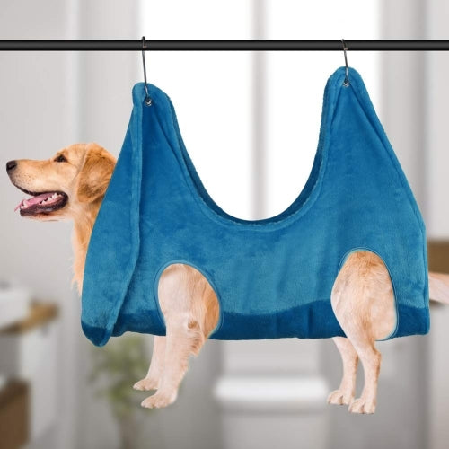 Cat And Dog Hammock Pet Nail Trim Thickening Grooming Hammock, Size: Large 35cm(Blue)