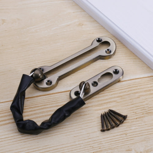 2 PCS Thickened Anti-Theft Chain Stainless Steel Door Bolts Hotel Room Door Chain Buckle Door Chain, Specification: Large (Green Bronze)