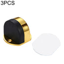 3 PCS Stainless Steel Punch-Free Door Pad Bedroom Bathroom Invisible Anti-Collision Rubber Door Stopper(Bright Gold)
