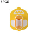 5 PCS Shower Free Punch Fixed Base Universal Shakehead Adjustable Shower Bracket(Yellow Lemon)