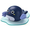 5 PCS Baby Shower Bathing And Playing Toys Spray Shower Little Pufferfish Dark Blue