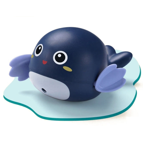 5 PCS Baby Shower Bathing And Playing Toys Spray Shower Little Pufferfish Dark Blue