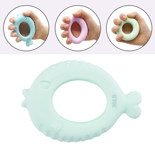 3 PCS Children Grip Ring Finger Strength Training Finger Power Device, Specification: 35LB (Fish Light Green)