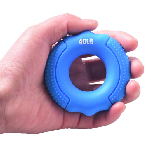 2 PCS Silicone Gripper Finger Exercise Grip Ring, Specification: 40LB (Dot Blue)