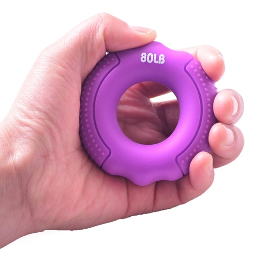 2 PCS Silicone Gripper Finger Exercise Grip Ring, Specification: 80LB(Dot Purple)