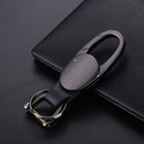 JOBON ZB-167A Horseshoe Car Keychain Men Metal Waist Hanging Keychain(Black)