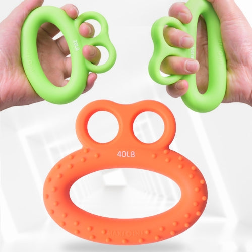 MAXSOINS MXO-DOUBLE-001 Frog Shape Finger Grip Training Device Finger Grip Ring, Specification: 40LB (Double-sided Orange)