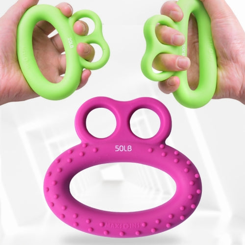 MAXSOINS MXO-DOUBLE-001 Frog Shape Finger Grip Training Device Finger Grip Ring, Specification: 50LB (Double-sided Purple)