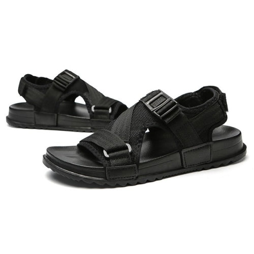 Fashion Thick Bottom Hard-wearing Outdoor Beach Shoes Casual Sandals for Men, Shoe Size:43(Black)