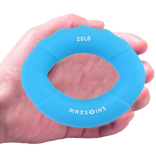 MAXSOINS MXO-7562KD Children Silicone Grip Device Olive Shape Rehabilitation Finger Grip Ring, Specification: 20LB(Blue)